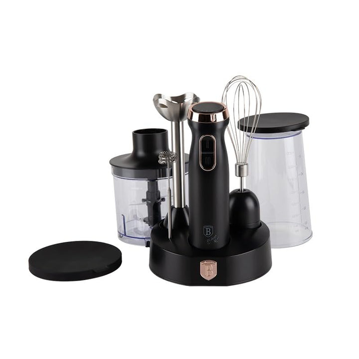 Berlinger Haus Stabmixer mit Zubehör 6 Stück Black Rose Collection BH-9561, Black Rose