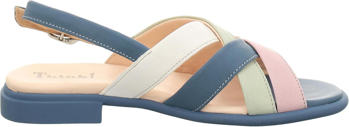 Think! Damen Chromfrei Gegerbte Nachhaltige Riemchen KAMAA Sandale 41 EU 8000 Denim Kombi, 41 EU 800