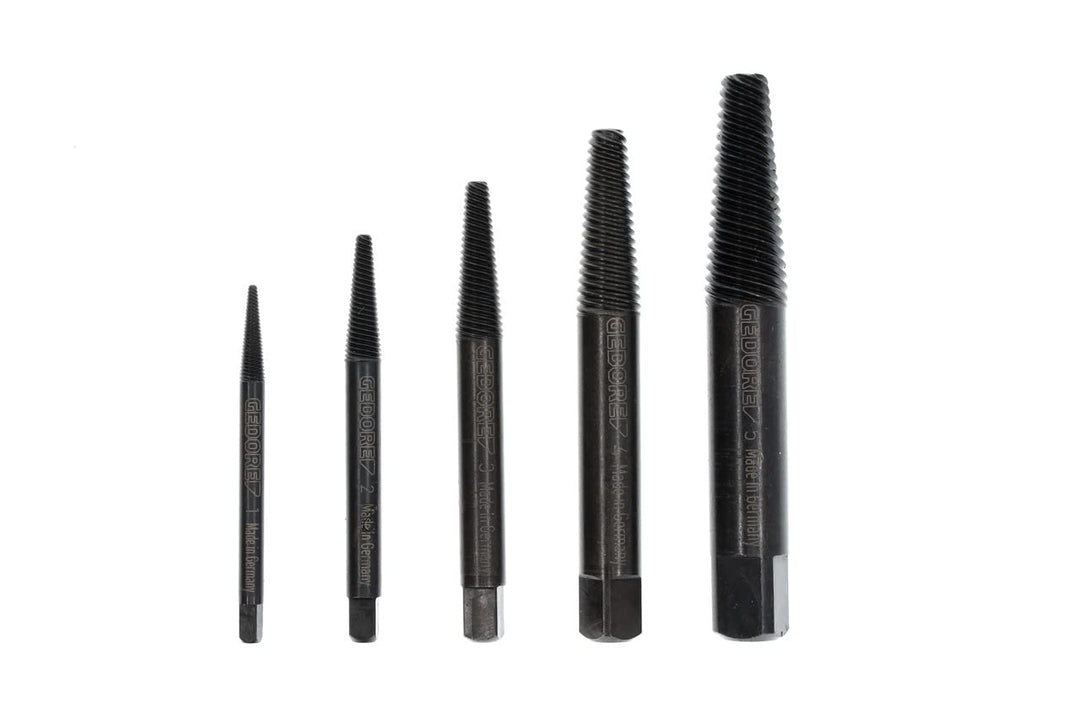 GEDORE Schraubenausdreher-Satz, Chrom-Vanadium-Stahl, 54 HRC, In transparenter Kunststoffbox, 5-teil