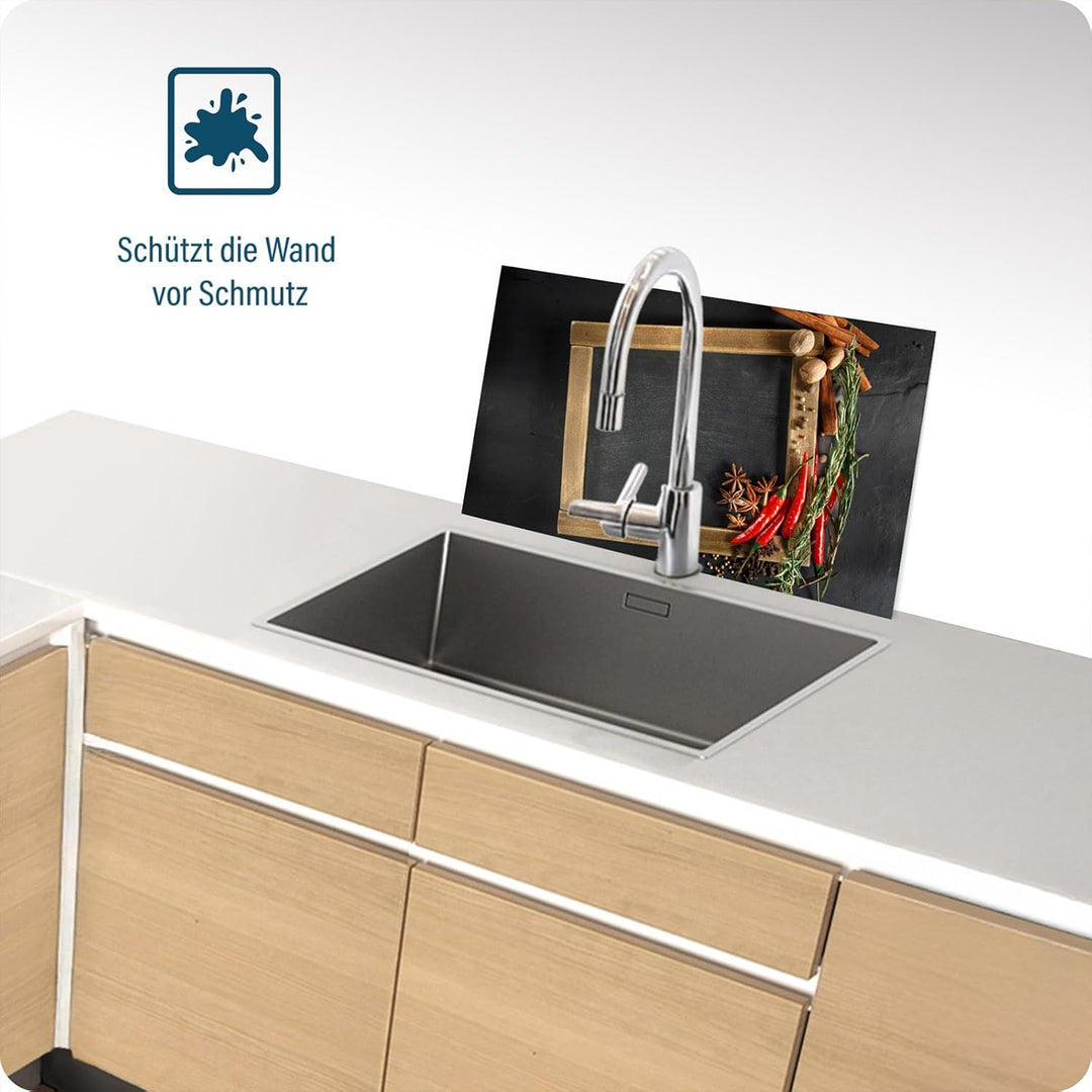 SFArt Herdabdeckung Glas – Gehärtetes Glas Schneidebrett & Ceranfeld Abdeckplatte 1 Teilig 52x30– Hy