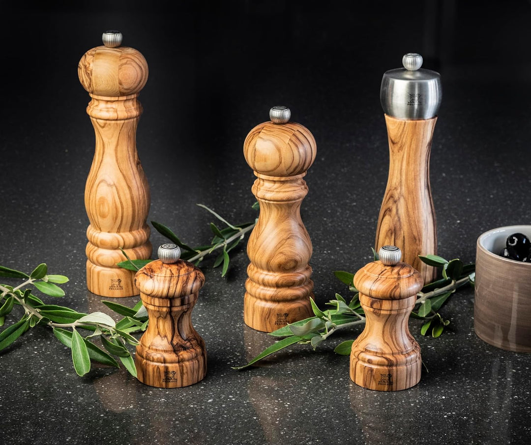 PEUGEOT Tahiti Duo Spring Salt und Pepper Mill Set 15 cm 6 Zoll Shadow of Pink 38212 Rose Olivenholz