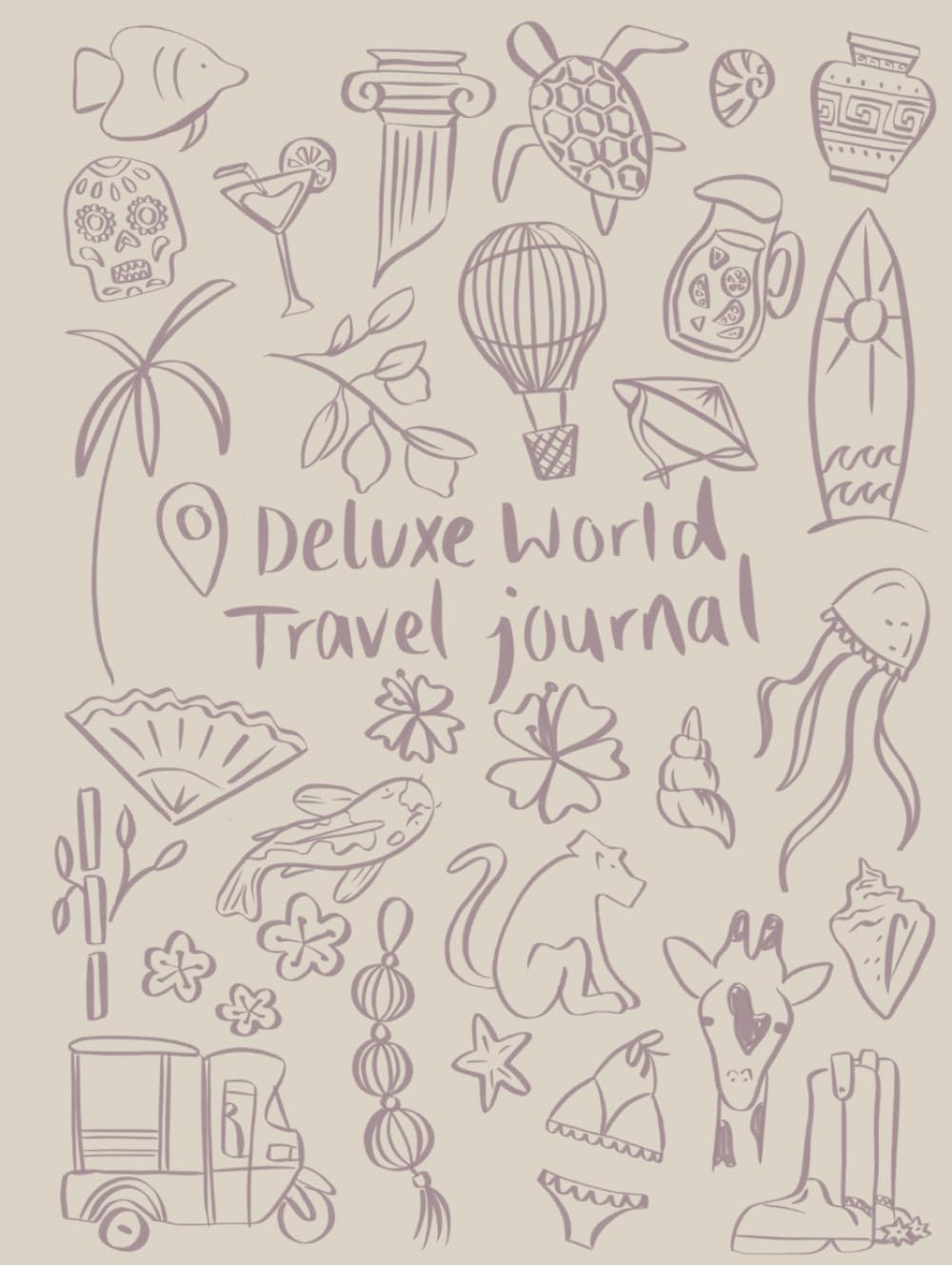 Deluxe World Travel Journal: Large Beige Cover, Gebundenes Buch