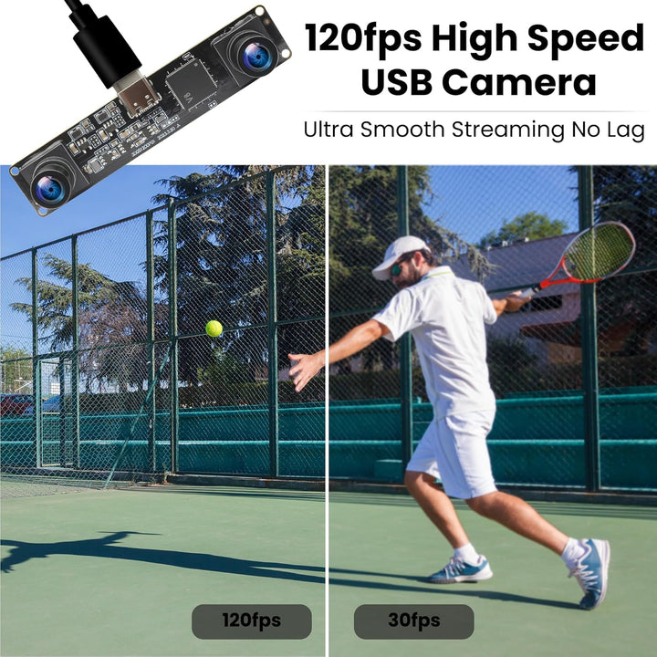 ELP 120fps 3D Stereo USB Kamera Global Shutter 1200P Synchronisierung Dual Lens USB Kameramodul 90 G