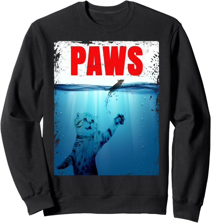 Funny Cat Cute Cat Lover Paws Cat and Mouse men women kids Sweatshirt