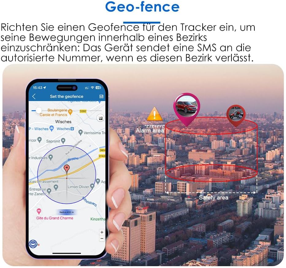 TKMARS 4G Mini-GPS-Tracker GPS Tracker mit SIM Karte mit Mehreren Alarmen,Langer Lebensdauer,Stark M