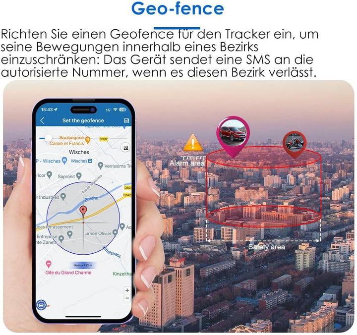 TKMARS 4G Mini-GPS-Tracker GPS Tracker mit SIM Karte mit Mehreren Alarmen,Langer Lebensdauer,Stark M