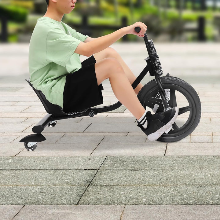Drift Dreirad, 360° Drift Cart Kinder Scooter Tretauto Rutscher Kinderfahrzeug mit Pedale Verstellba