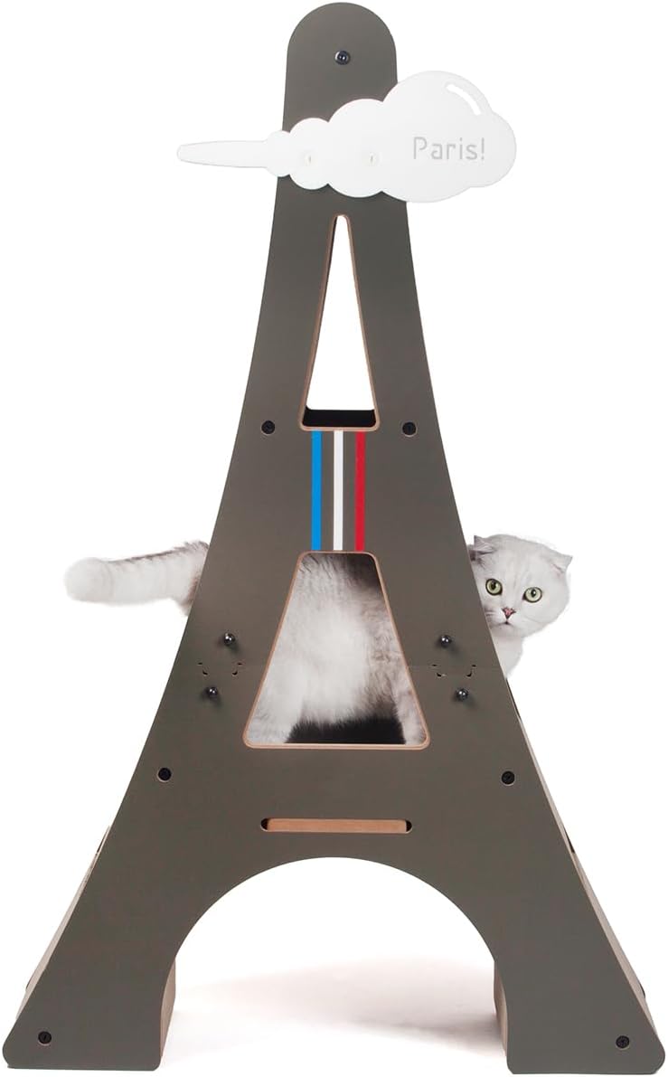 CanadianCat Company | Design-Kratzmöbel Eiffelturm | Kratzbaum, Kletterturm | 78 x 33 x 125 cm