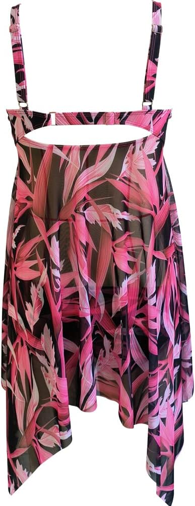 CIZEUR Tankini Damen Bauchweg Zweiteiler Push up Verstellbare Schultergurte Schwimmkleid mit Slip Me