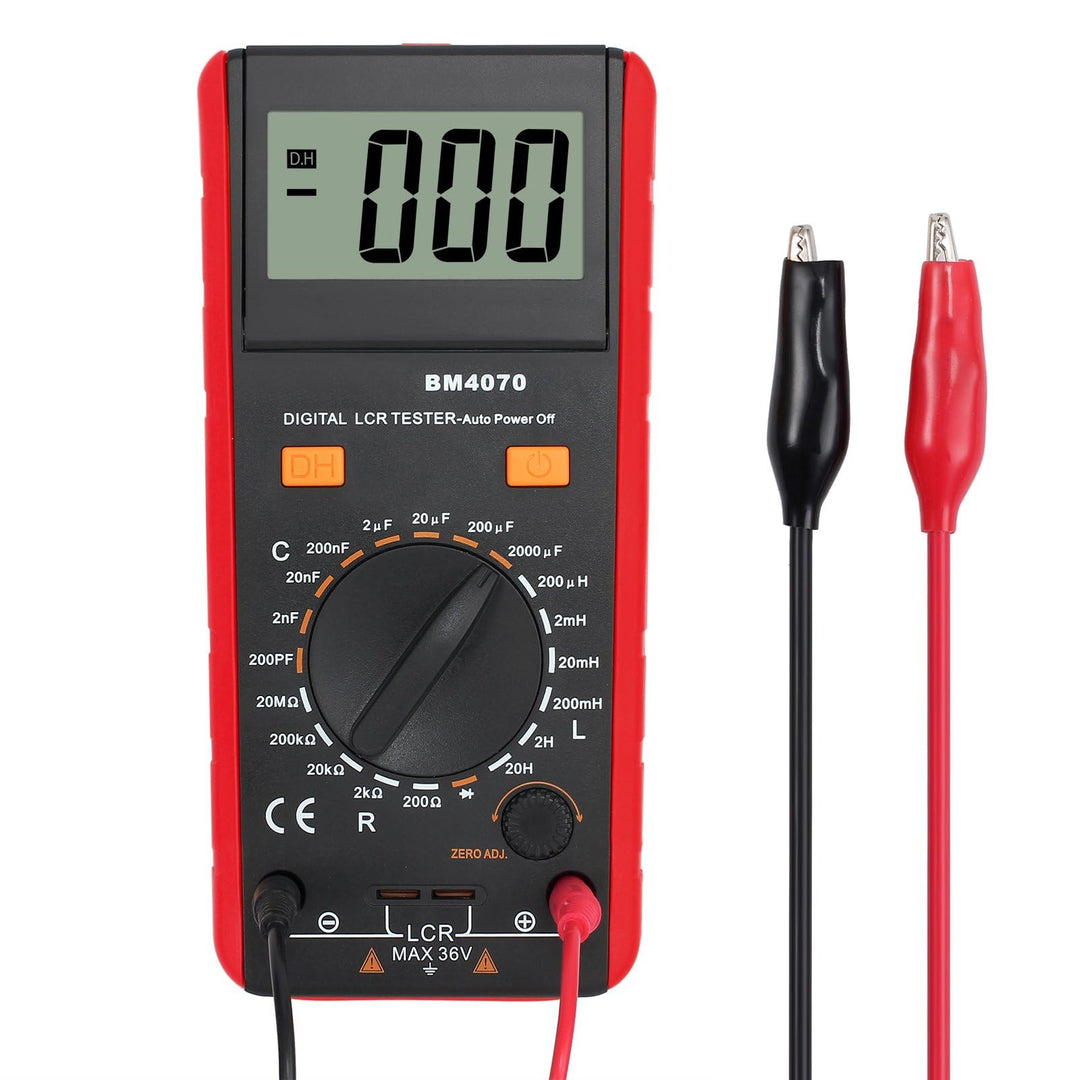 CMMWAY LCR Messgerät, Digitaler LCR Multimeter für Kapazitäts Induktivitäts Widerstand Diode Prüfen,