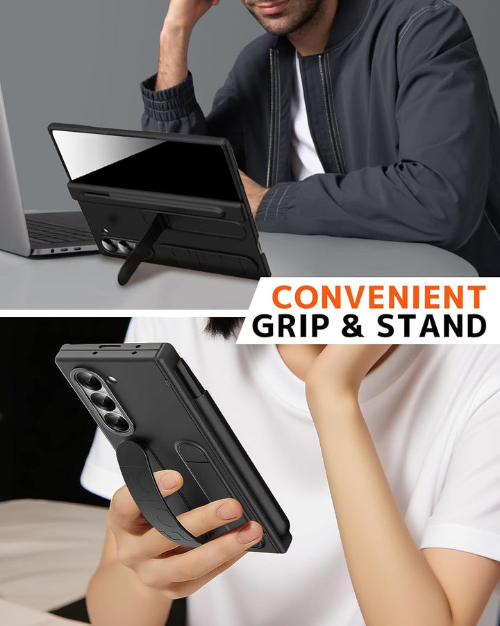 NINKI für Samsung Galaxy Z fold 7 Hülle mit Frontbildschirm scharnierschutz fold7 Case mit Displaysc