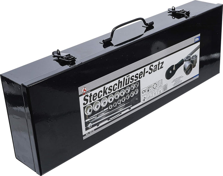 BGS Diy 15113 | Steckschlüssel-Satz | Antrieb 20 mm (3/4") | SW 19 - 50 mm | 20-tlg. 20-tlg. | Antri