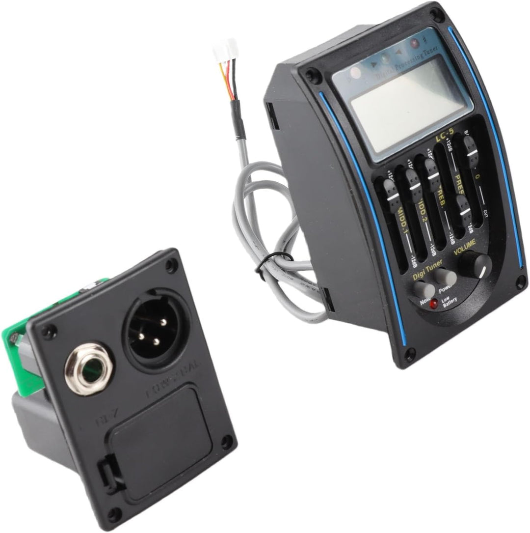 5 Band Tonabnehmer, EQ Equalizer Piezo Digital Tuner Tonabnehmer für Akustikgitarre