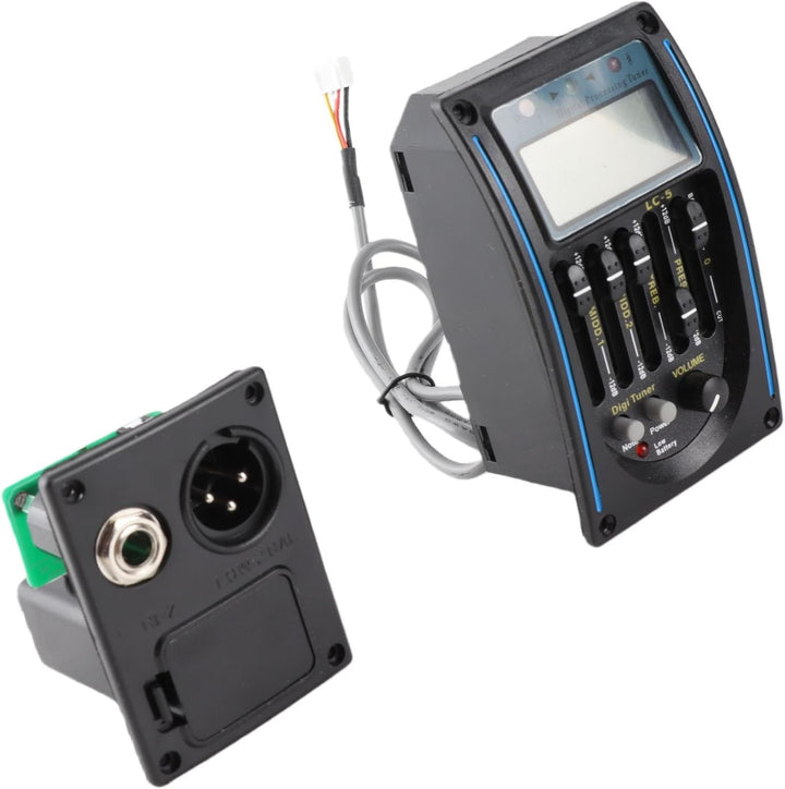 5 Band Tonabnehmer, EQ Equalizer Piezo Digital Tuner Tonabnehmer für Akustikgitarre