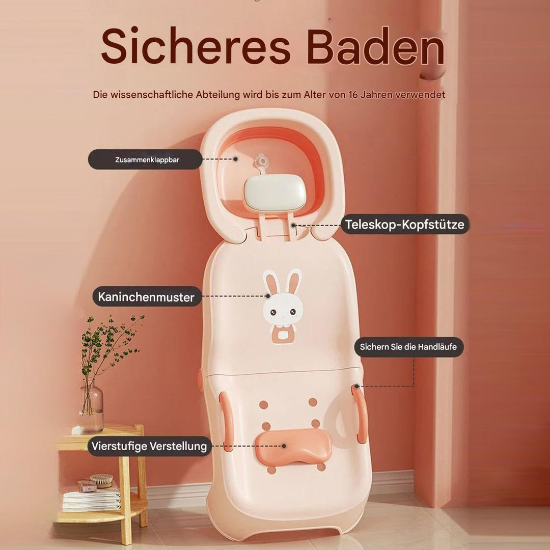 Klappbarer Baby Shampoo Stuhl | Klappbarer Shampoonier-Sessel - Verstellbare Kopfstütze Rinse-Sitz F