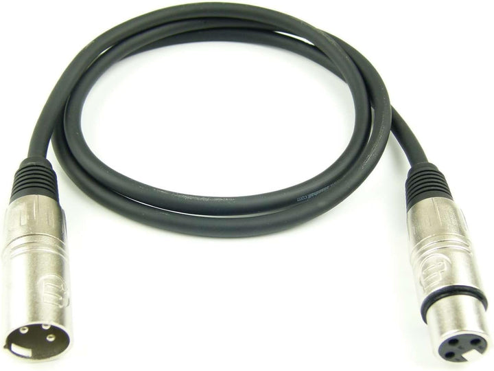 Adam Hall Cables 4 Stück K3MMF0100 Mikrofonkabel XLR female auf XLR male DMX Audio Kabel 3 pol polig