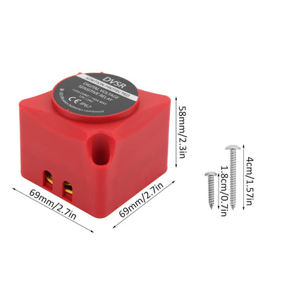 VOBOR Spannungsempfindliches Relais VSR Batterietrenner DC 12V/24V 140A mit LED-Anzeigeanschluss für