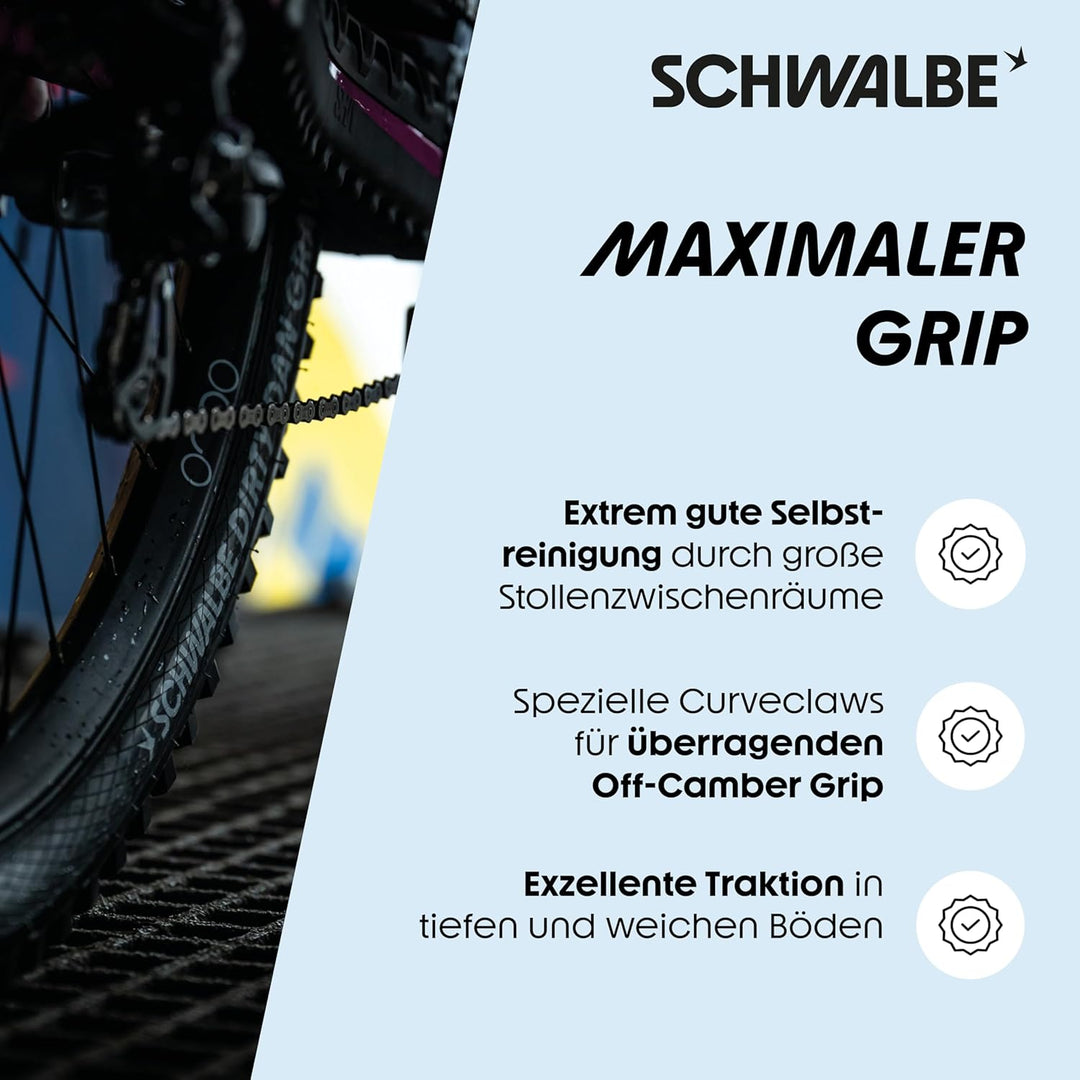 Schwalbe Dirty Dan Evo Faltreifen // 60-584 (27,5x2,35') Super Downhill Schwarz, Schwarz