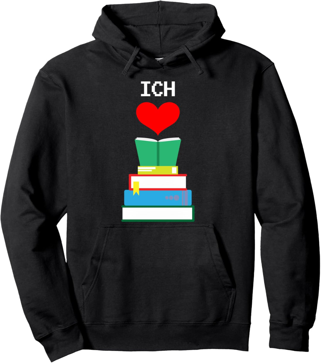 Bücher Lesen Buch Herz Leseliebe Geschenk Hoodie Pullover Hoodie