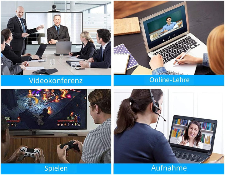 TreasLin HDMI Capture Card USB,4K-Eingang und Passthrough Recording,1080P60FPS Aufnahme und Streamin