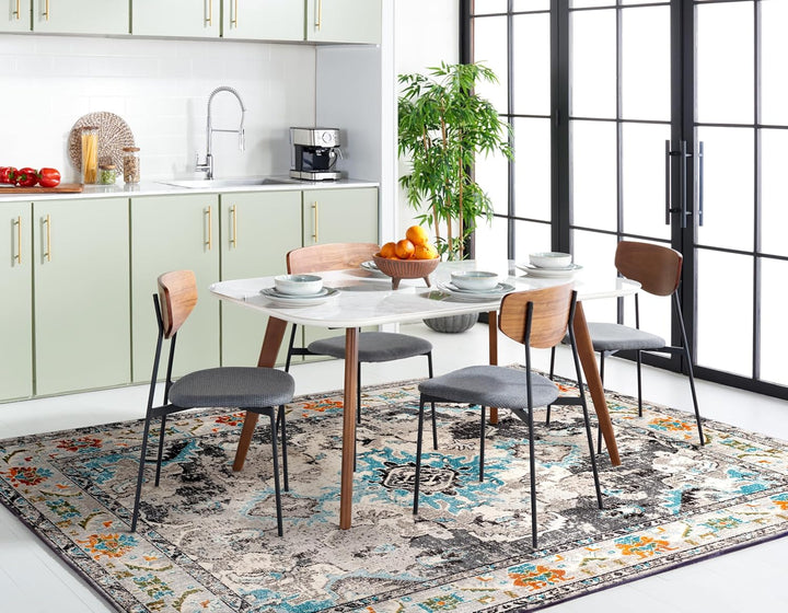 SAFAVIEH Boho Chic Teppich für Wohnzimmer, Esszimmer, Schlafzimmer - Monaco Collection, Kurzer Flor,