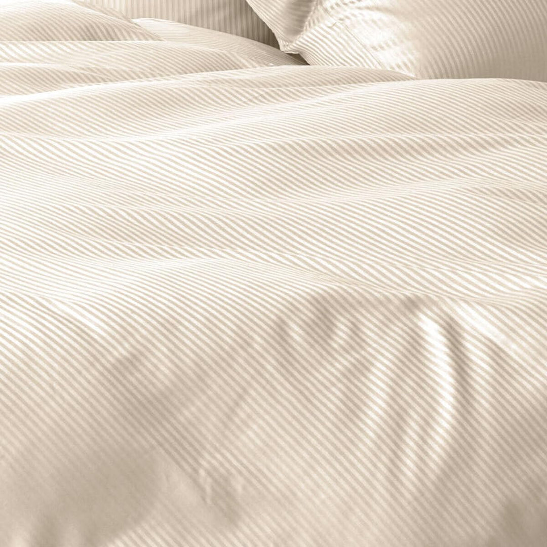 Lorena Mako-Satin Bettwäsche Venedig Natur 1 Bettbezug 200 x 200 cm + 2 Kissenbezüge 80 x 80 cm, Nat