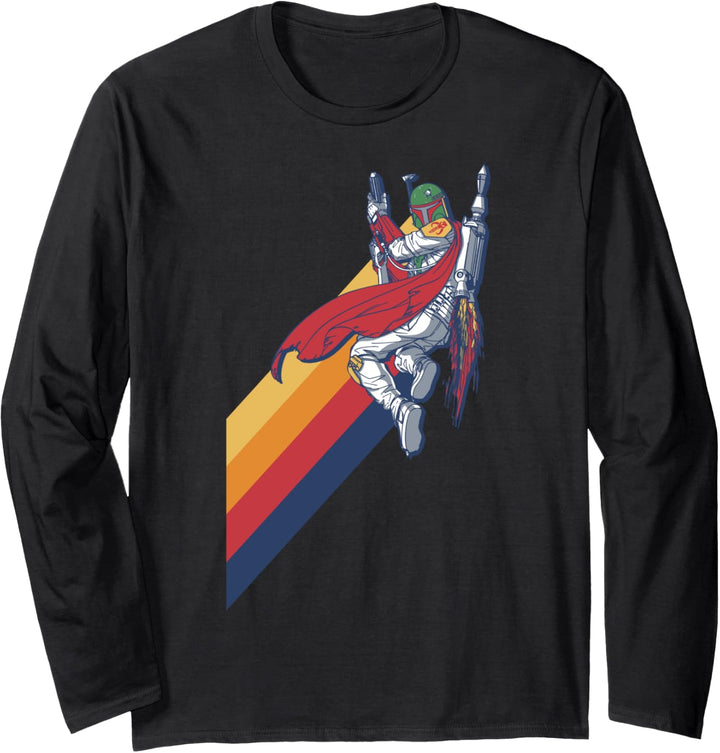 Star Wars Boba Rainbow Fade Langarmshirt