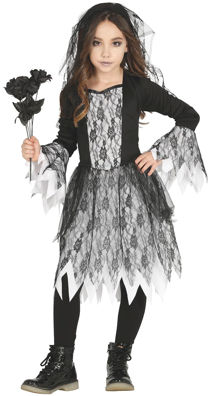 FIESTAS GUIRCA Gothic Braut Kostüm für Mädchen 3-4 Jahre, 3-4 Jahre