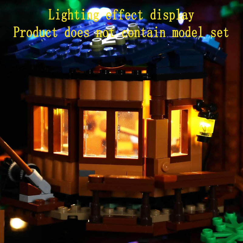 GEAMENT LED Licht-Set (Fernbedienung) Kompatibel mit Lego Baumhaus - Beleuchtungsset für Ideas 21318