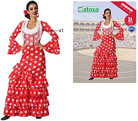 ATOSA Damen 66119 Flamenco-Kostüm M-L Frau Rot, Rojo
