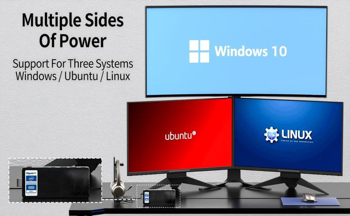 HEIGAOLAPC PC Stick Win 10, Pentium N4200 (1.1GHz) 4GB DDR4 RAM 64GB eMMC, Fanless Mini Computer, Du