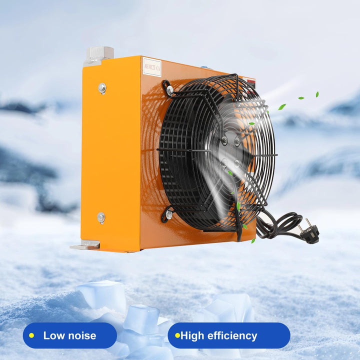 AH1012T-CA Hydraulischer Luftkühler Luftgekühlter Ölkühler, 220V 100W 100L/min Hydraulikölkühler Öl-