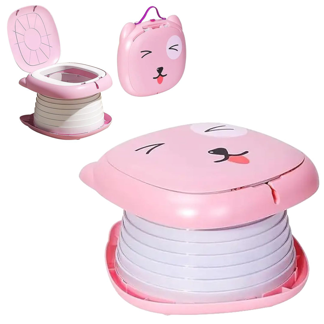 Toilettensitz Kinder, Reisetöpfchen Faltbar, Faltbares Töpfchen, Töpfchen für Unterwegs Ab 1 Jahr mi