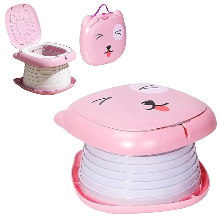 Toilettensitz Kinder, Reisetöpfchen Faltbar, Faltbares Töpfchen, Töpfchen für Unterwegs Ab 1 Jahr mi