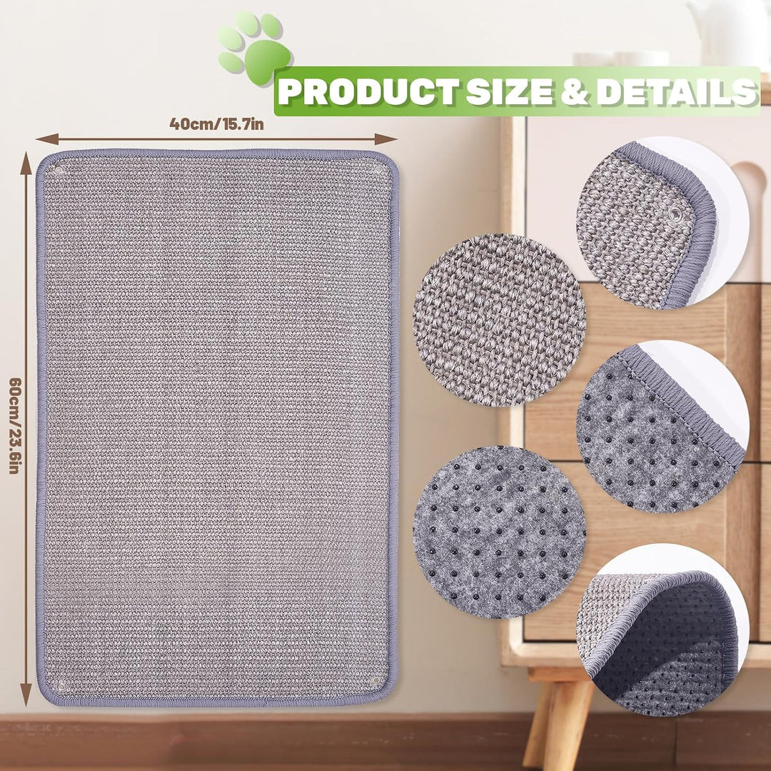 Kratzmatte Katze 40x60cm Kratzbretter Natürliche Sisal Kratzmatte Katzenkratzmatte Kratzschutz für S