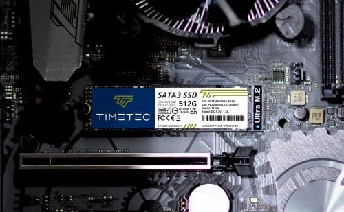 Timetec 512 GB SSD 3D NAND QLC SATA III 6 Gb/s M.2 2280 NGFF Lesegeschwindigkeit bis zu 520 MB/s SLC