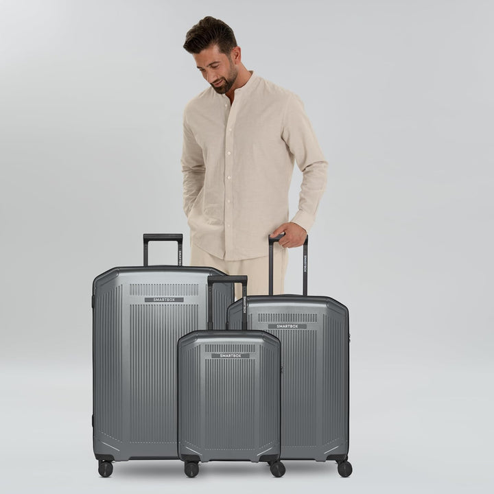 SMARTBOX Hartschalen Koffer-Set 3-teilig | aus hochwertigem, robusten und leichtem Polypropylen Mate