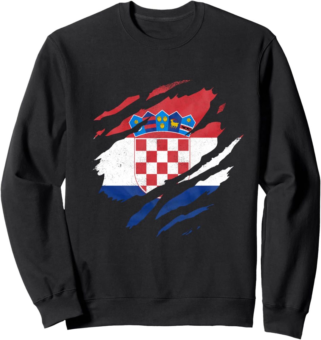 Kroatische Fahne Hrvatska Kroatisch Hrvati Flagge Kroatien Sweatshirt