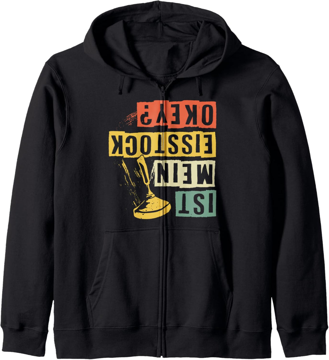 Lustiges Eisstockschiessen Stockschützen Stocksport vintage Kapuzenjacke
