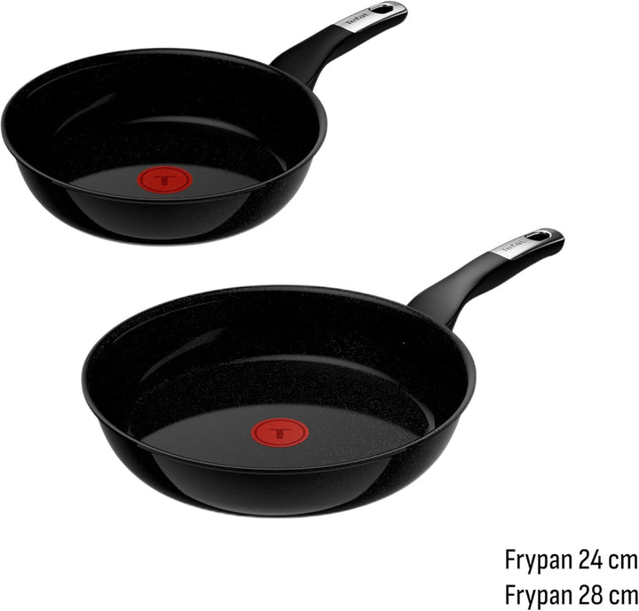 Tefal Explore On Keramik 2-tlg. Bratpfannen-Set 24/28 cm, leistungsstarke Antihaftkeramikversiegelun