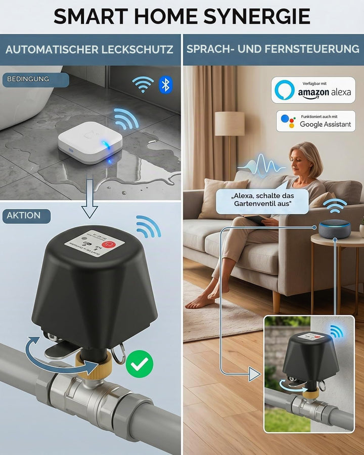 Smart Ball-Wasserventil, App-Steuerung, 4 Timer-Modi für automatische Steuerung, unterstützt 2,4-GHz