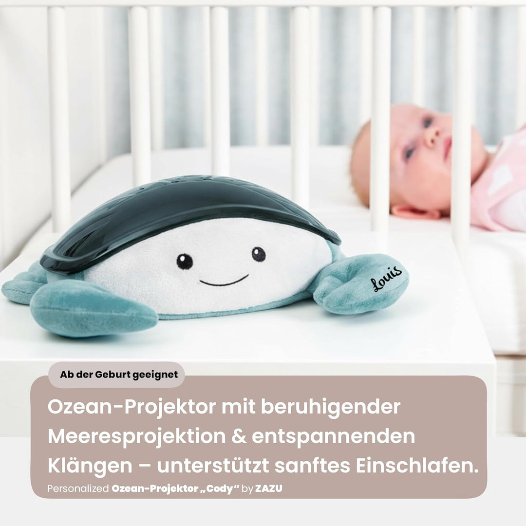 Personalisierbarer Sternenlicht Projektor Cody – mit beruhigender Meeresprojektion & entspannenden O