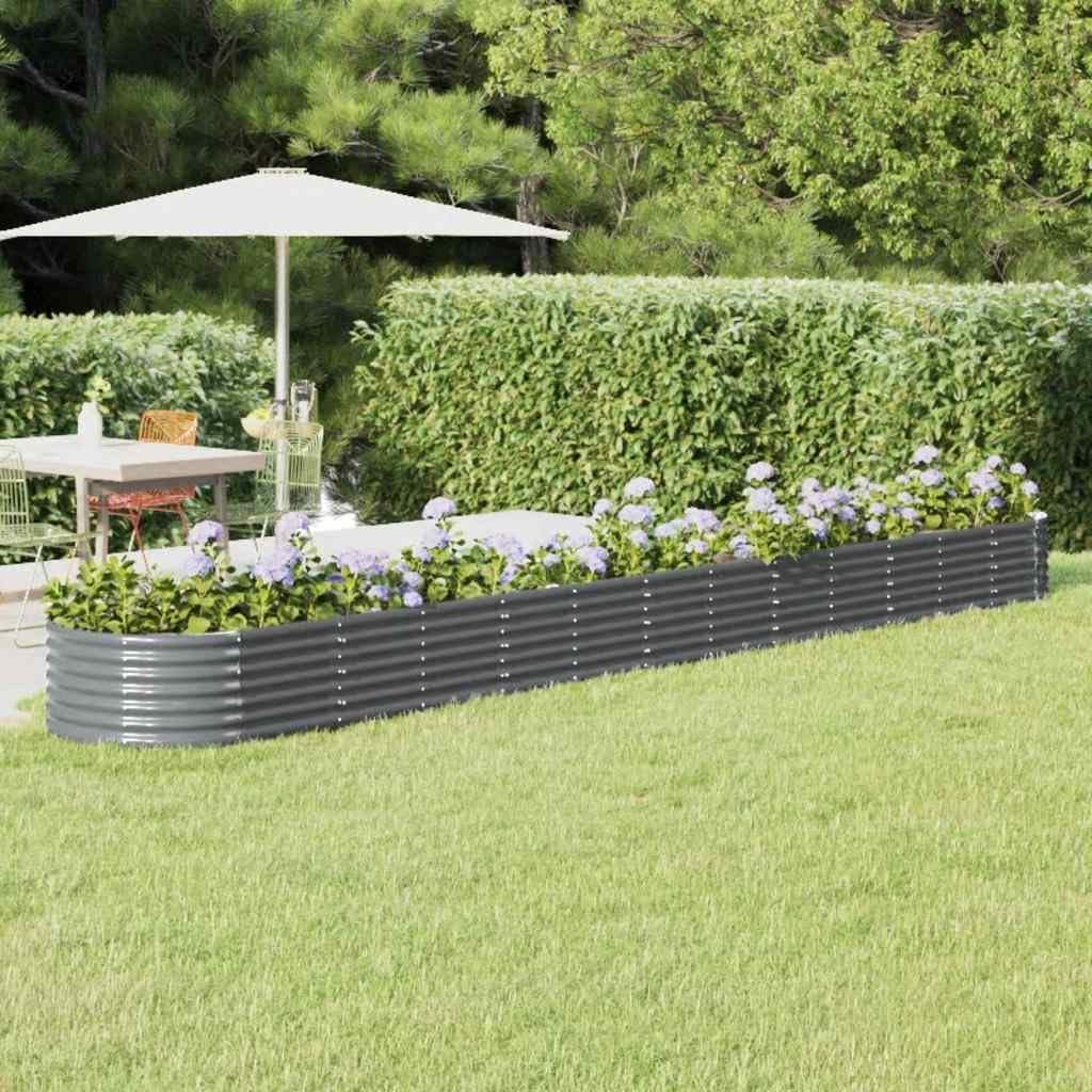 vidaXL Hochbeet, Wetterfestes Hochbeet für Garten Balkon Terrasse, Kräuterhochbeet zum Selber Bauen,