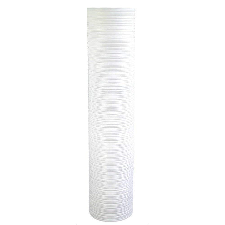 Leewadee Grosse Bodenvase für Dekozweige hohe Standvase Design Holzvase, Holz, 90 cm, Weiss 90 cm We