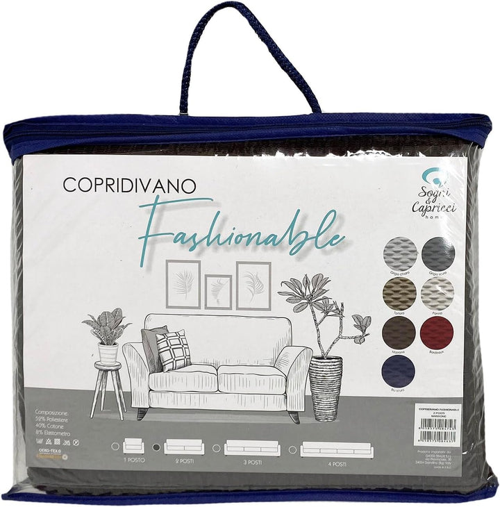 Sogni e capricci CD-FASH-MARRONE-2P “Fashionable” Sofa Abdeckung, Braun, 2 Plätze Braun 2 Plätze, Br