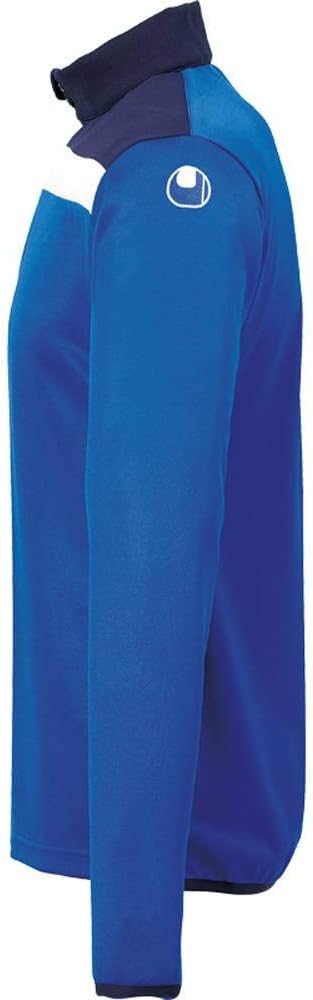 uhlsport Unisex Kinder Offense 23 1/4 Zip Top Sweatshirt 128 Azurblau/Marine/Weiss, 128 Azurblau/Mar