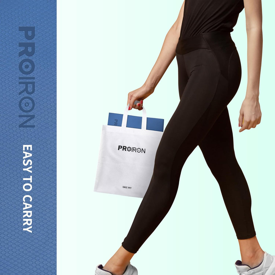 PROIRON Yogamatte Faltbar TPE, Reise Yogamatte rutschfest &amp; leicht 183cm x 61cm x 6mm, Gymnastikmatt