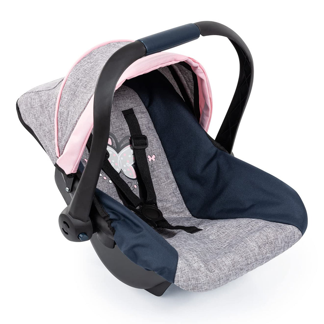 Bayer Design 67927AA EasyGo Puppenautositz, blau, grau, rosa, 46 cm