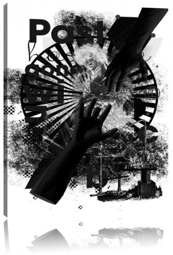 Adam and God negative Leinwandbild Bild auf Leinwand, XXL riesige Bilder fertig gerahmt mit Keilrahm