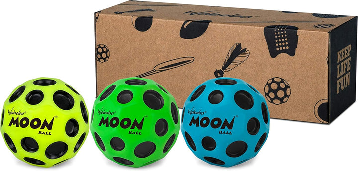 Waboba Moon Ball 3-Pack – am Höchsten Springender Gummiball – Patentiertes Original-Design – Ballkra